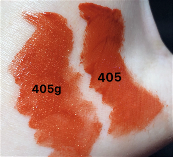 阿玛尼405g和405有什么区别，阿玛尼405g和405试色对比图