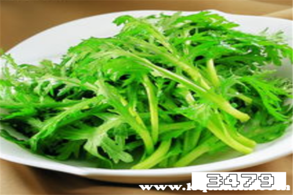 茼蒿菜的作用与功效副作用，吃茼蒿菜有什么好处和坏处，