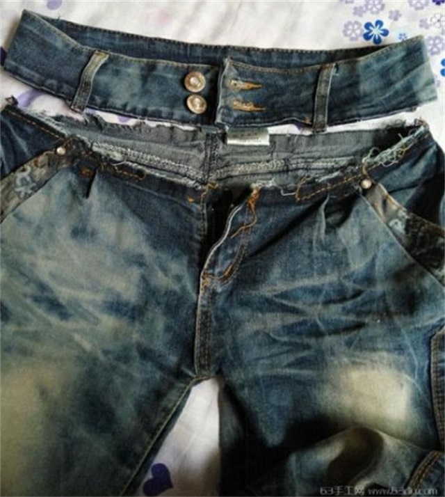 低腰裤怎么改成中腰裤