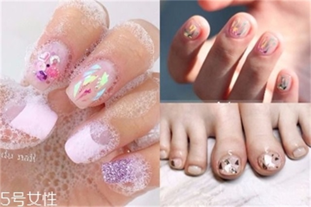 把宝石镶在指尖的9款美甲，2022美甲宝石款式图片大全