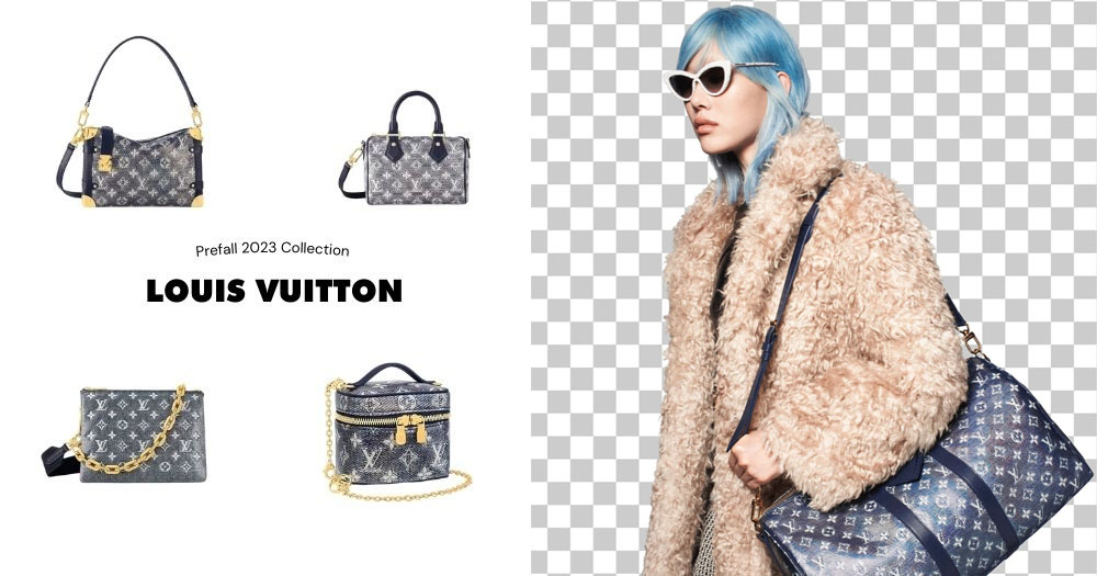 Louis Vuitton 2023早秋手袋，抹上幻彩「Navy蓝」的Side Trunk、Neverfull MM