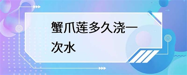 蟹爪莲的浇水方法，掌握这几点，轻松养护蟹爪莲！