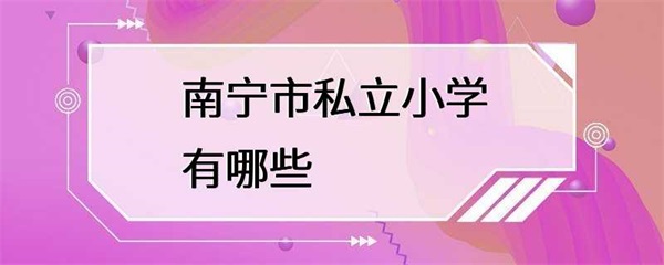 广西南宁市私立小学有哪些？