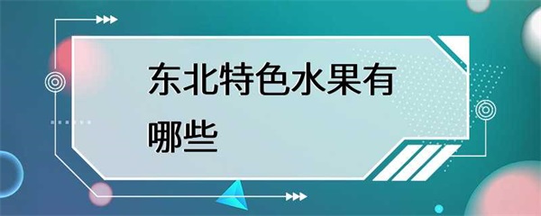 东北的特色水果有哪些？