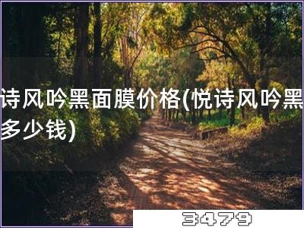 悦诗风吟黑面膜价格「悦诗风吟黑面膜多少钱」