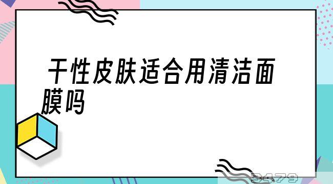 干性皮肤适合用清洁面膜吗