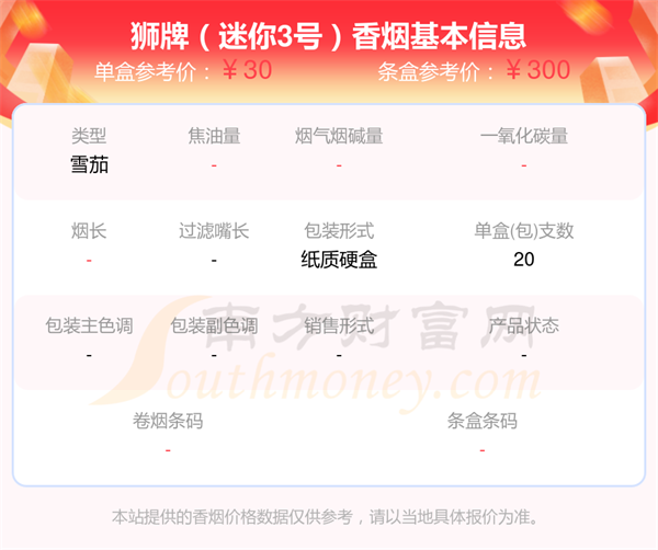 2025年10到30元的狮牌香烟都有哪些