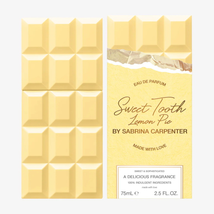 Sabrina Carpenter 的 Lemon Pie 香水瓶与包装盒